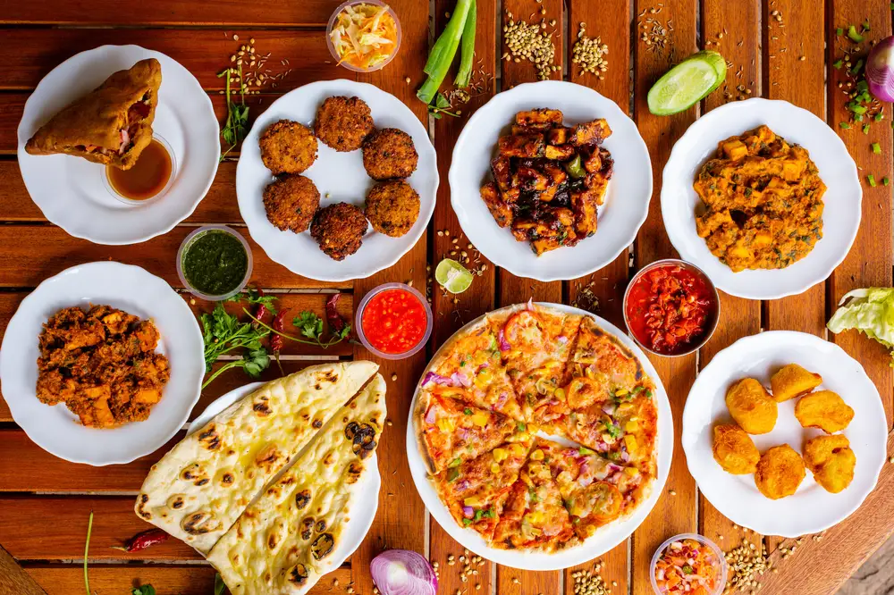 Table of tasty dishes
