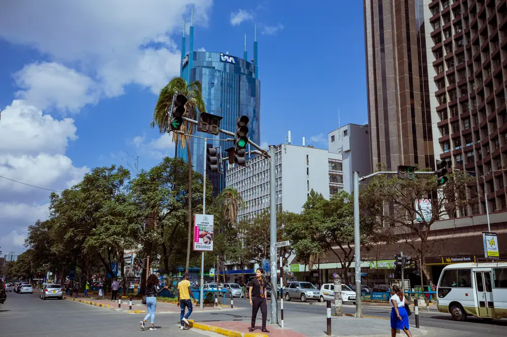 Traffic lights around the Kenyatta convention center