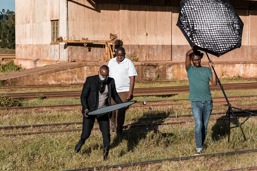 Photoshoot ongoing on a farm