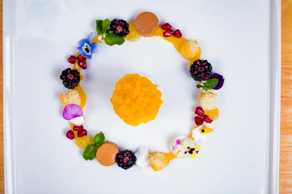 Fruit and vegetables shaped as a neckpiece