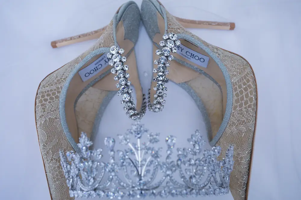 Bride's Diamond heels with a Crown