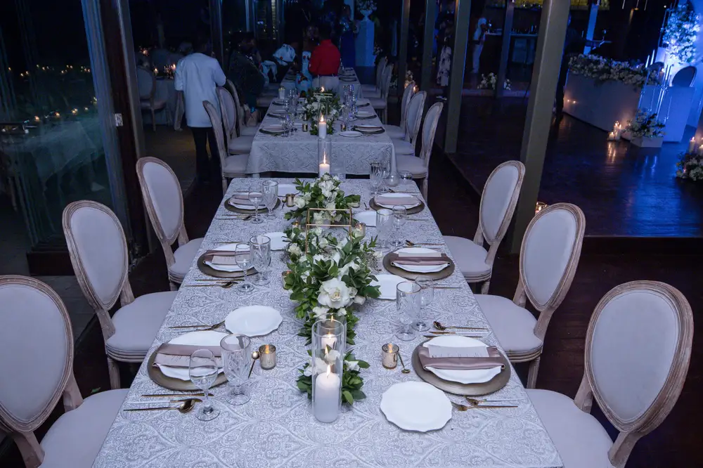 Event Dinning set decorated with flowers