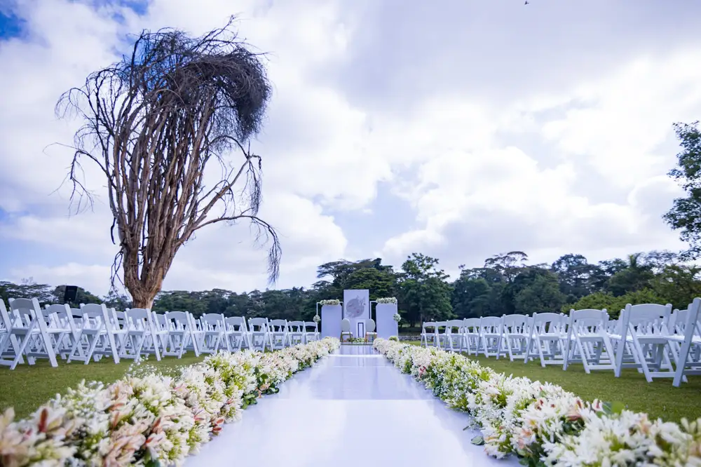 Wedding Isle with chairs on both sides
