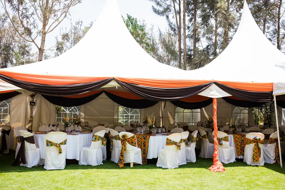 Reception for an Event under  a tent