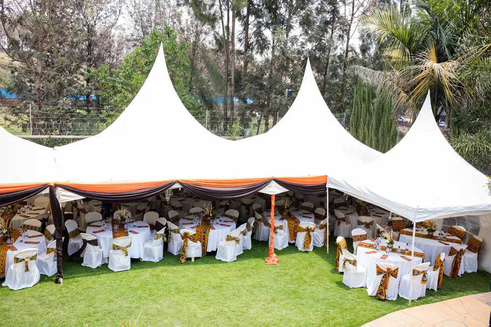 Outdoor Reception for an event under tents