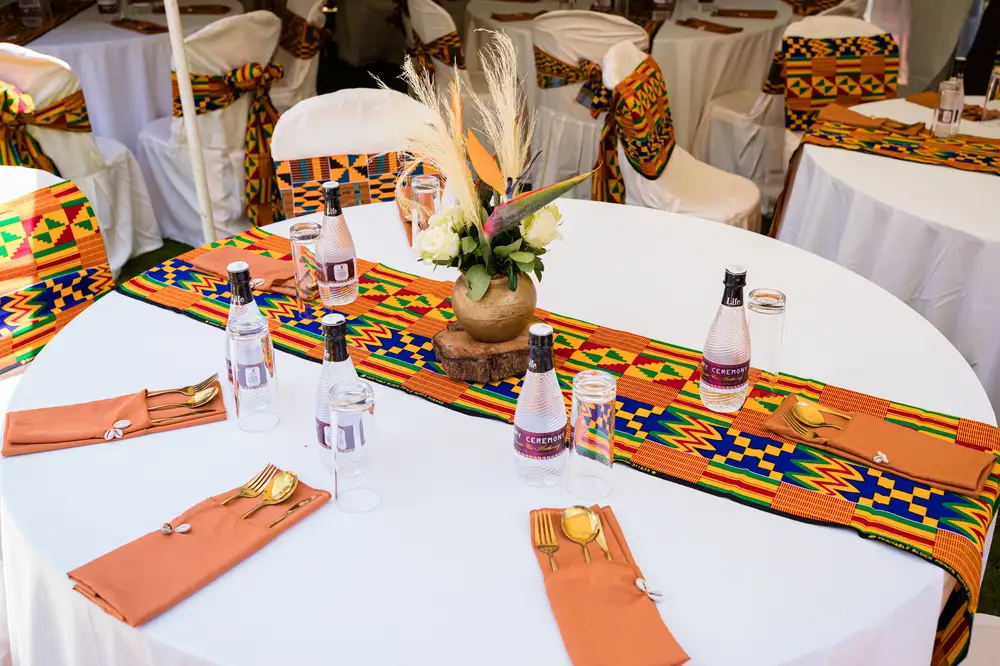 Dinning table at a Wedding Ceremony