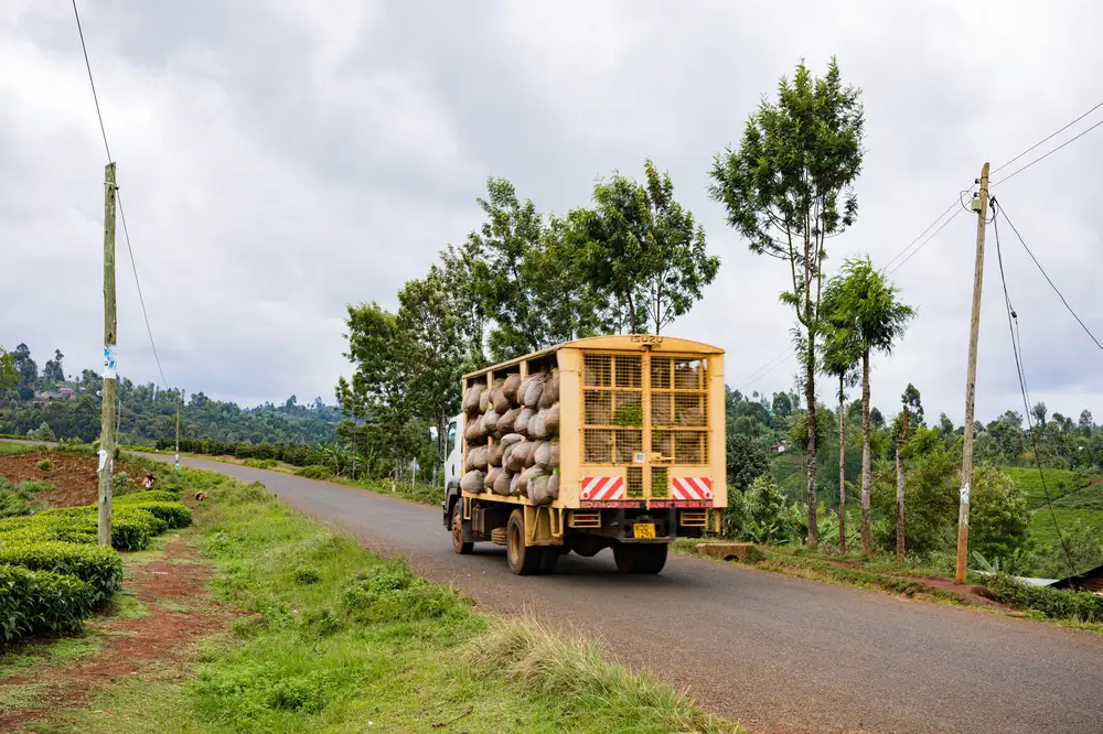 Farm produce Transportation Vehicle. Tea Transportaion