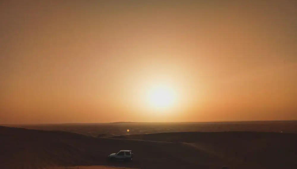 sunset at the desert
