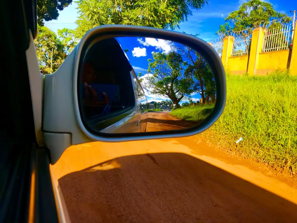 side mirror of a car