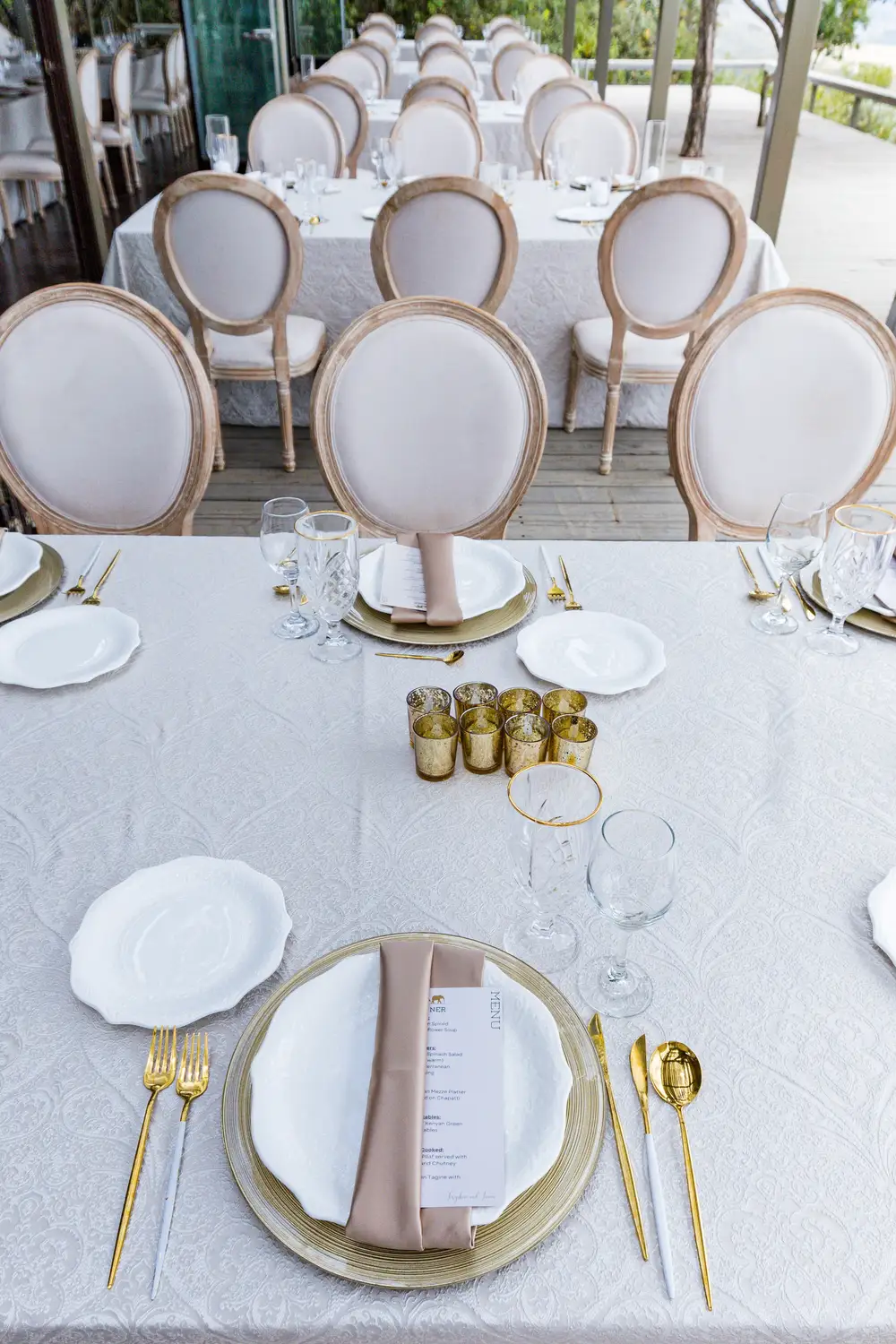 White themed Ceremonial Dining table