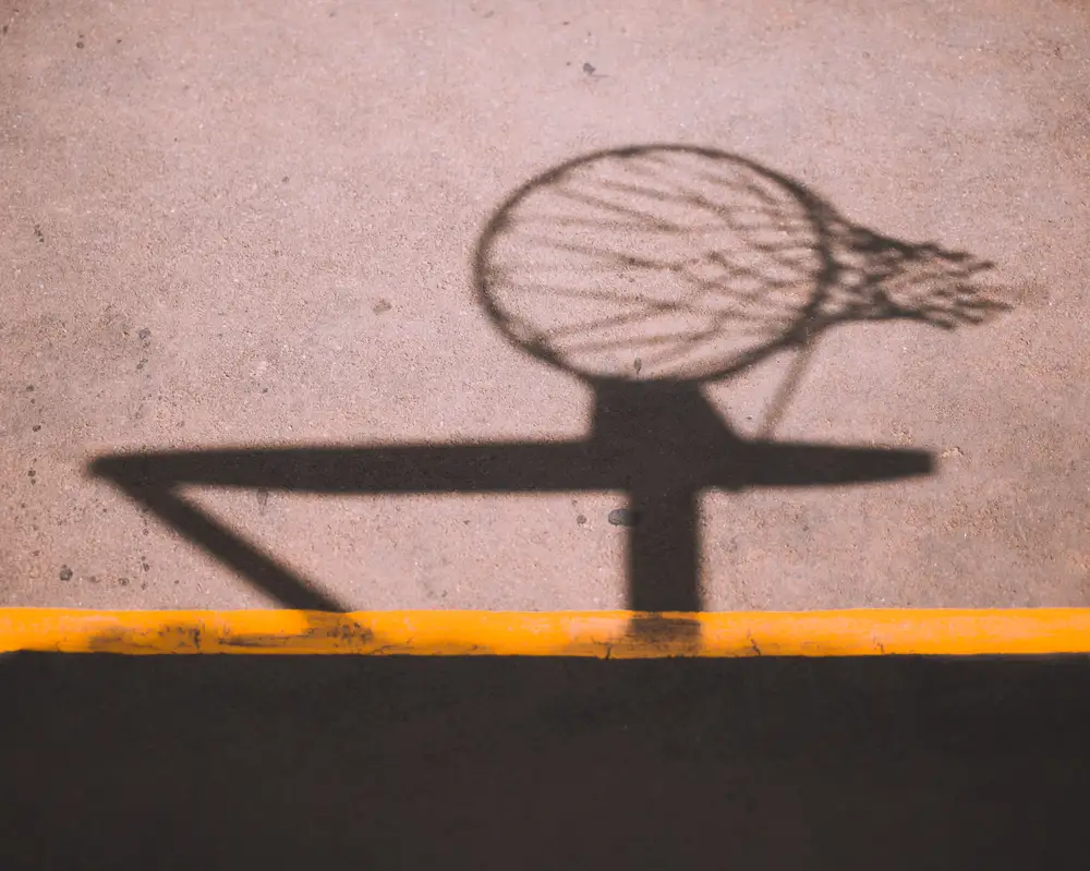 Basketball bucket shadow