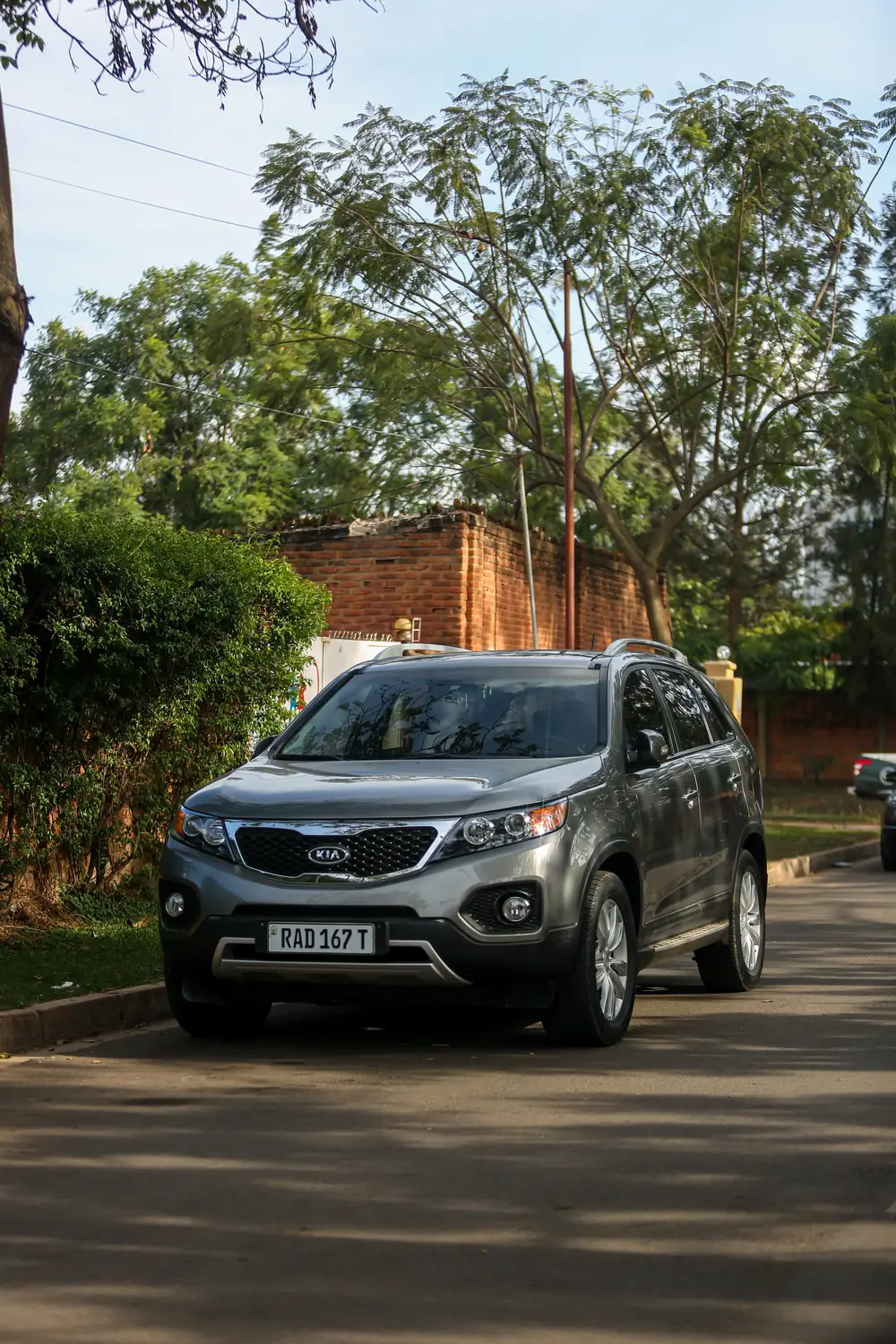 car parked on the road