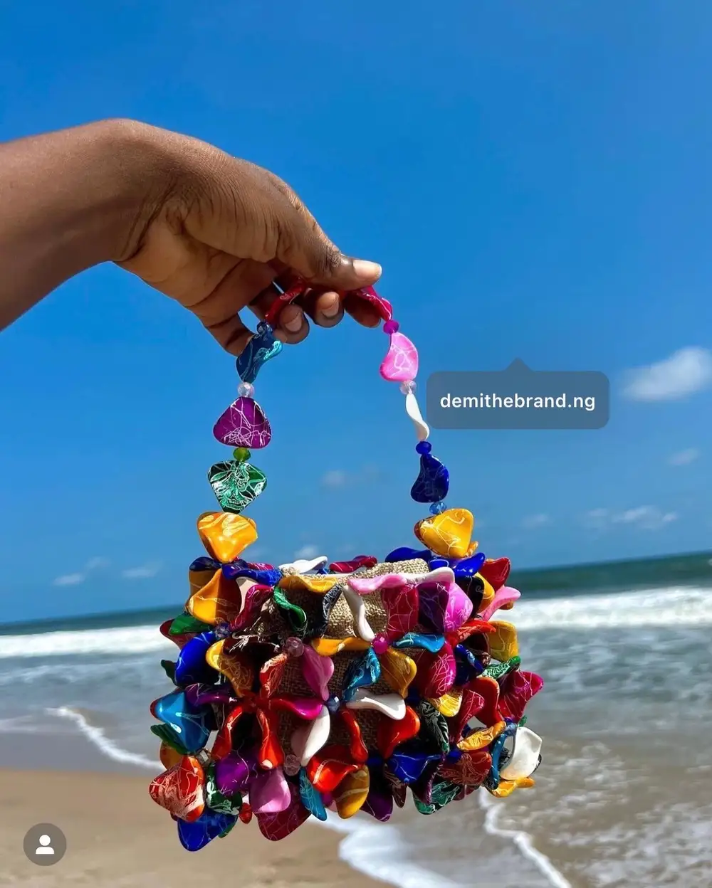 Candy multicolored beaded bag