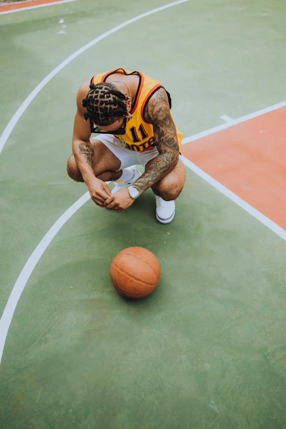 Man on a Basketball Court
