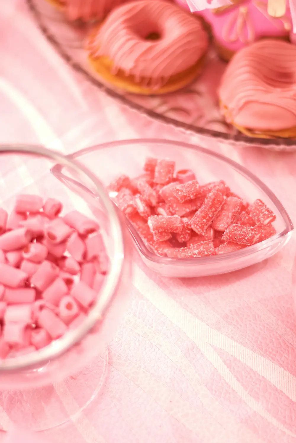 Sugary Sweet Pink Sweets & Candy In A Bowl