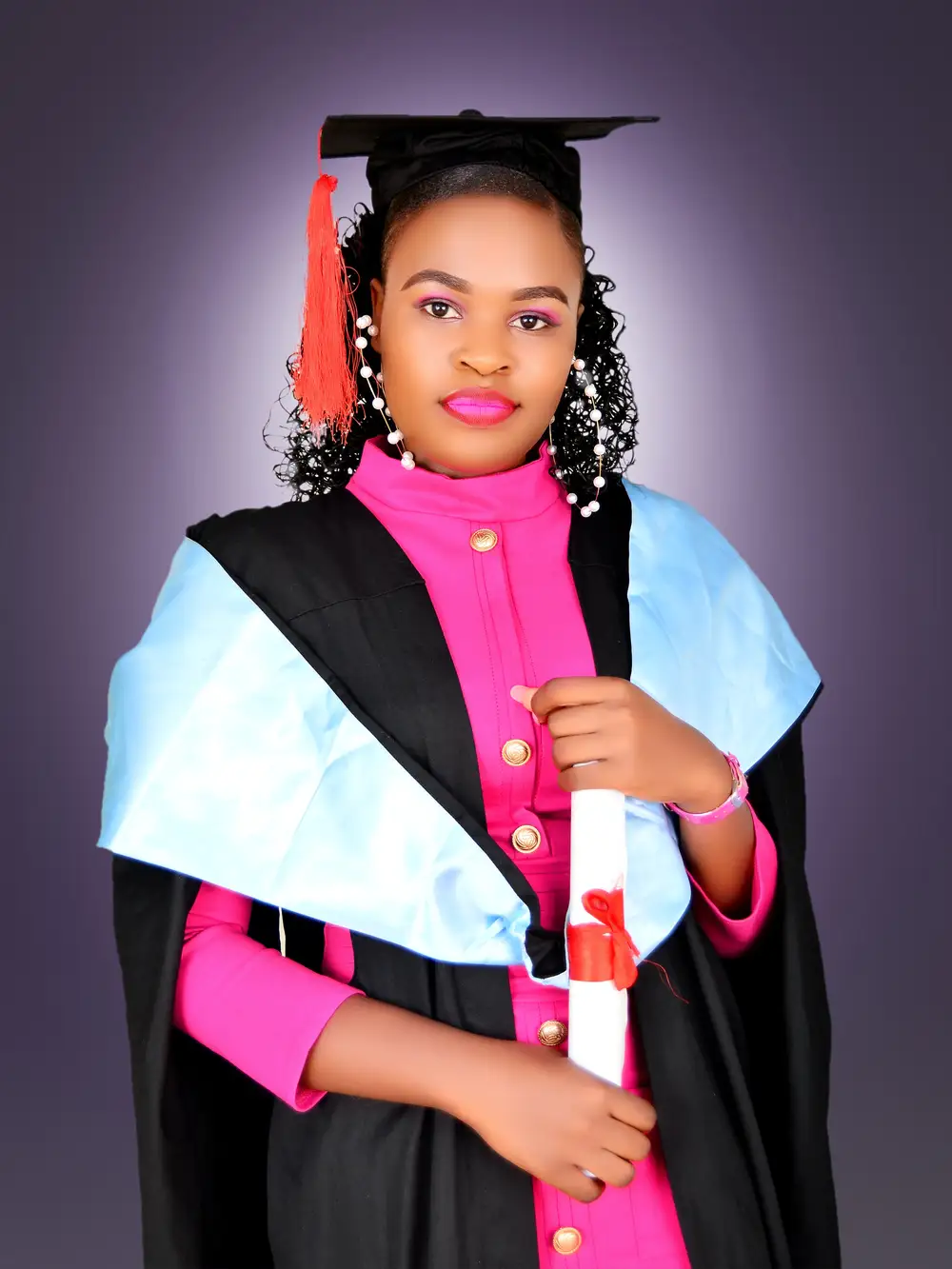 Lady in her Graduation Gown