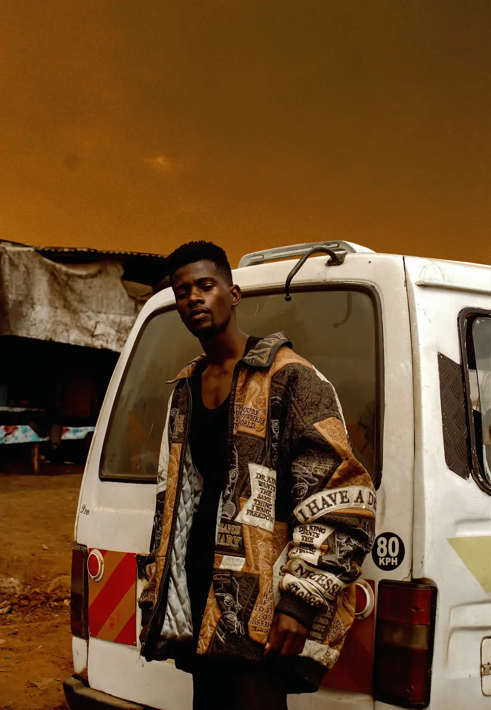 Black man in a jacket