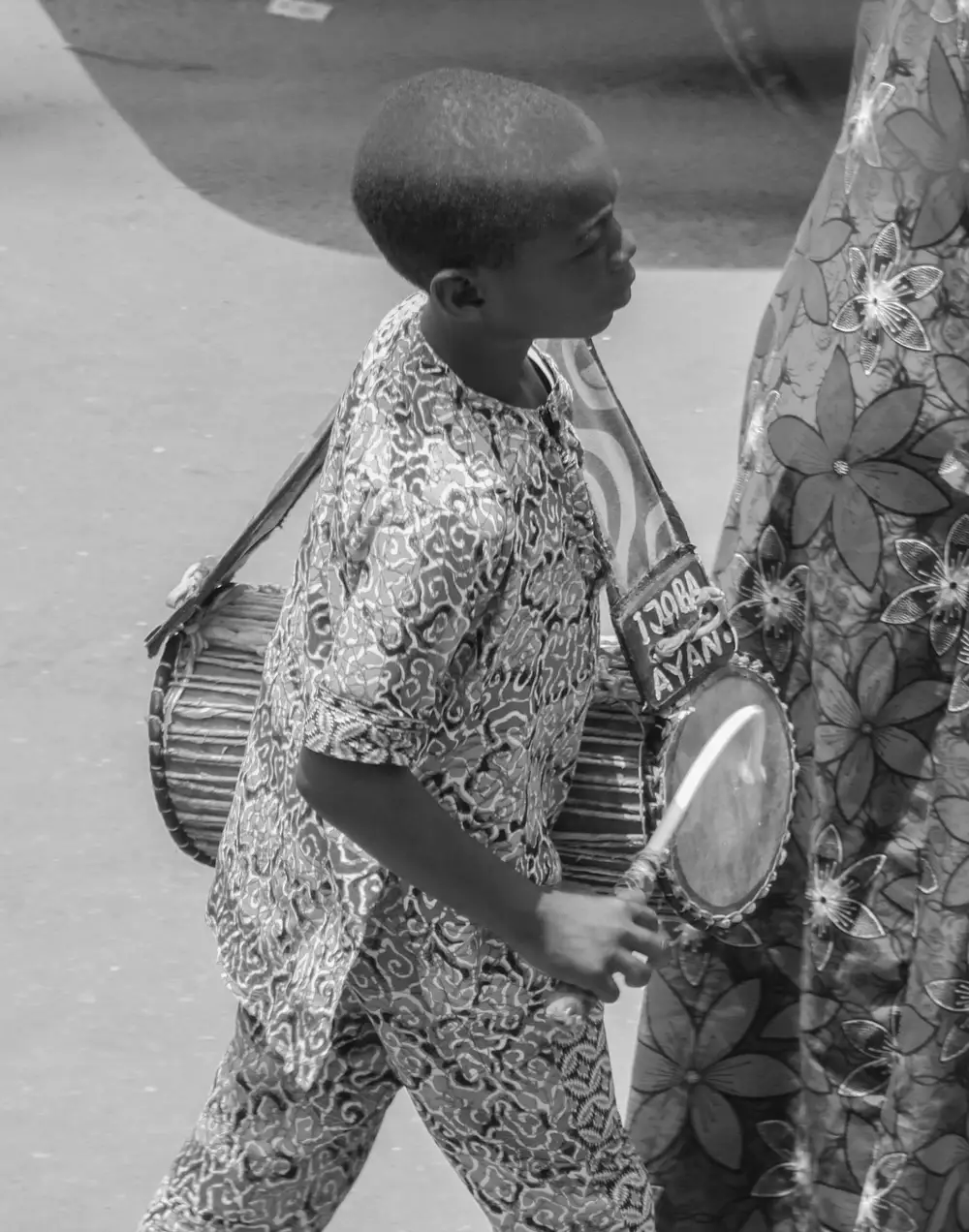 African Drummer (black & white)