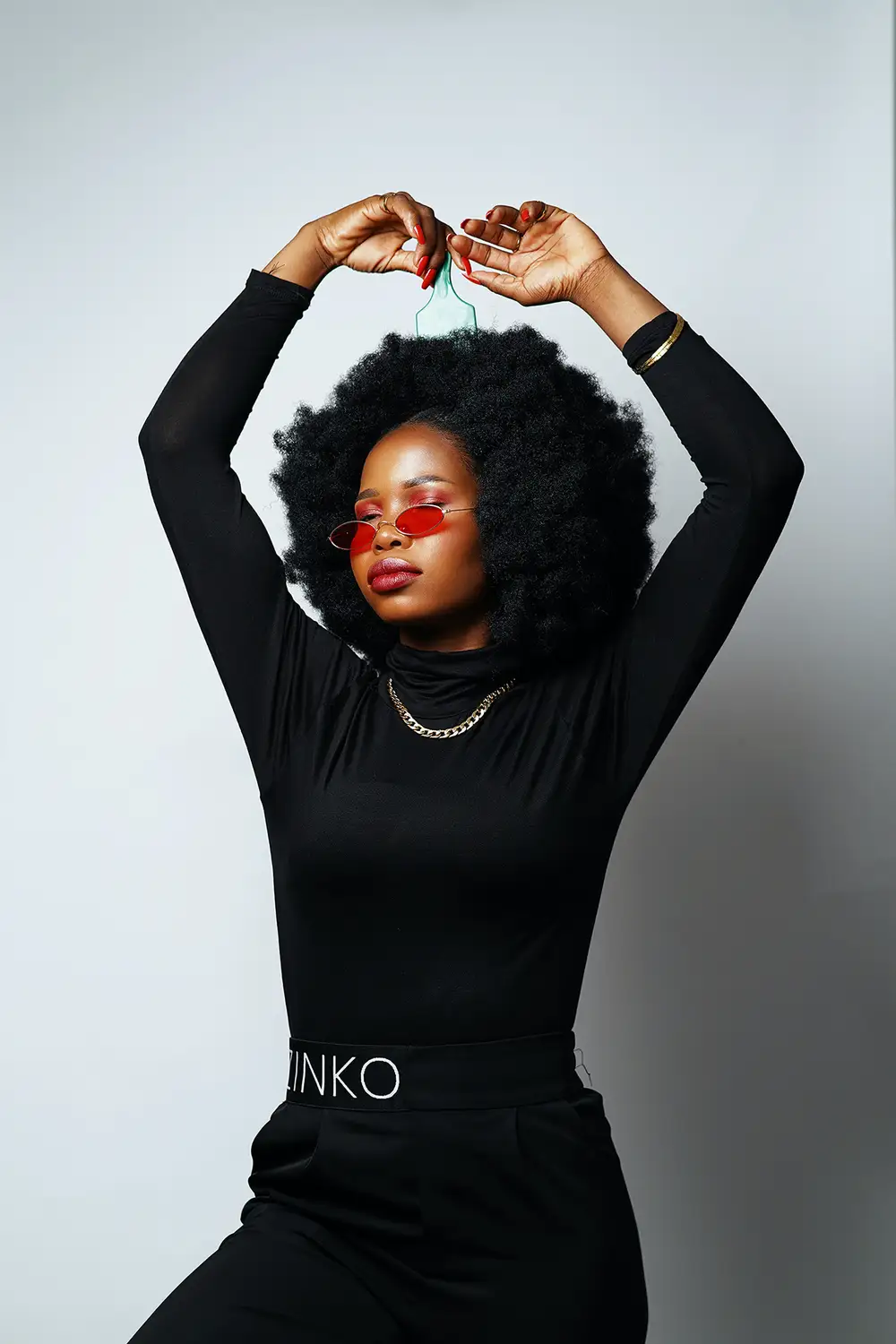 Young woman on afro