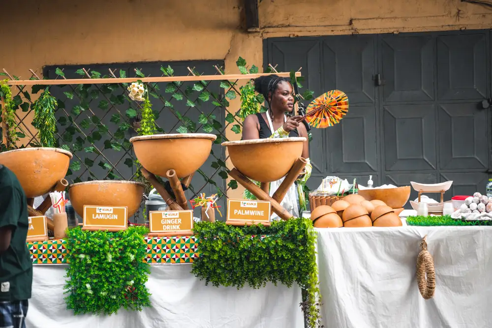 Young palmwine seller