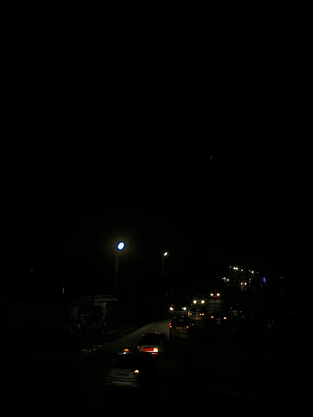cars moving at night