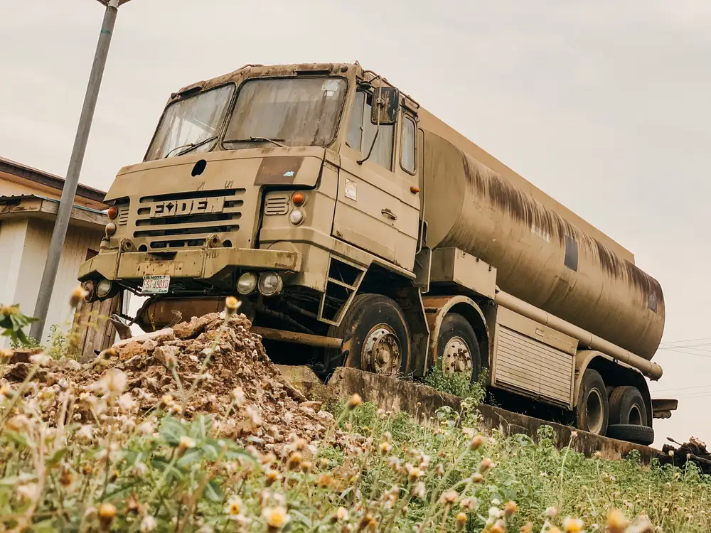 abandoned truck