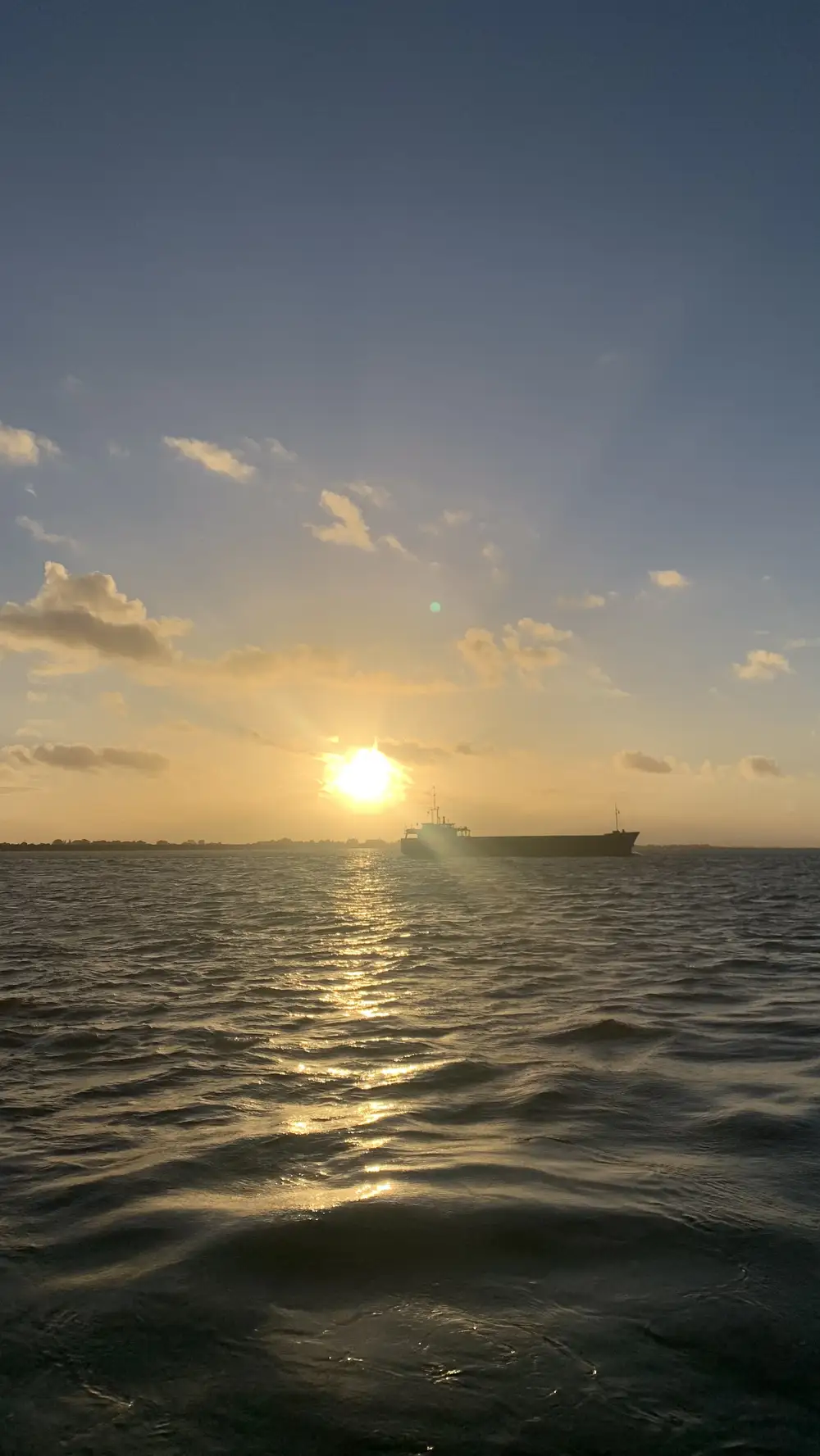 sunset on the sea