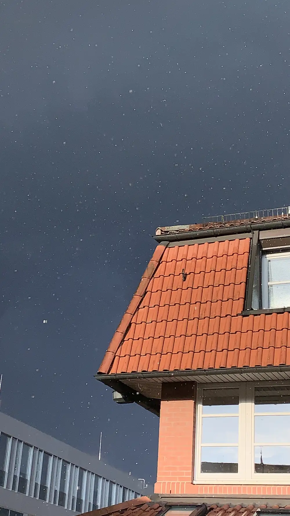 snow falling