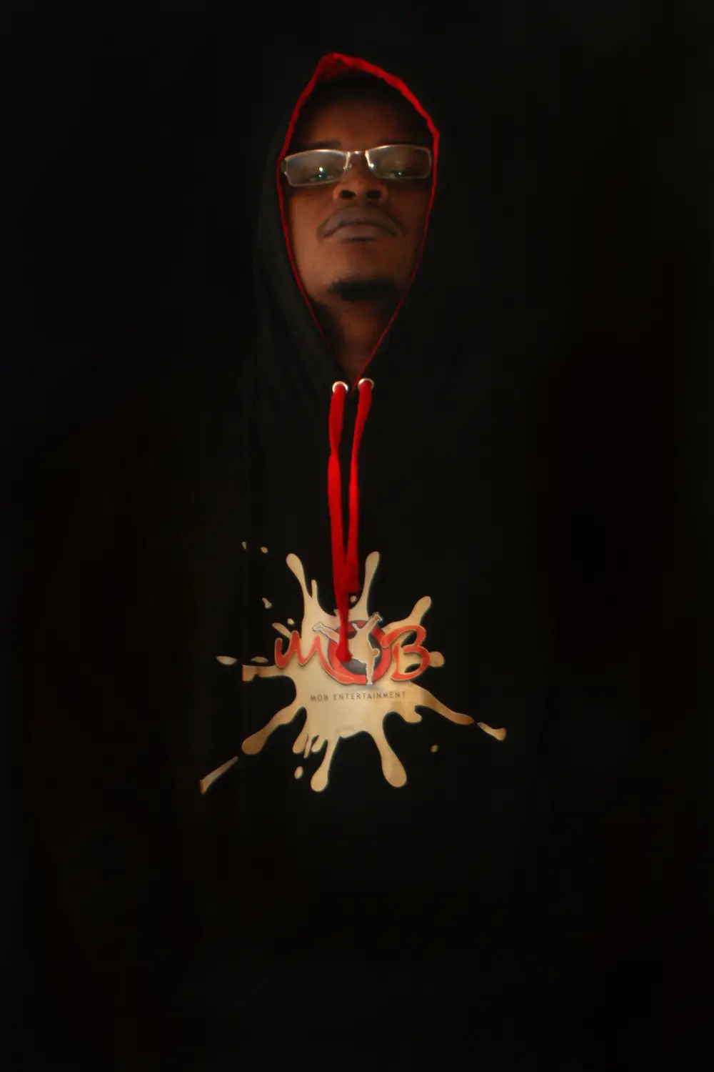 black man on a hoodie