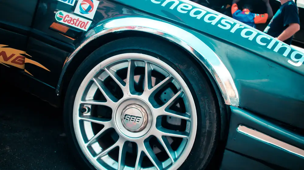 wheels of a car