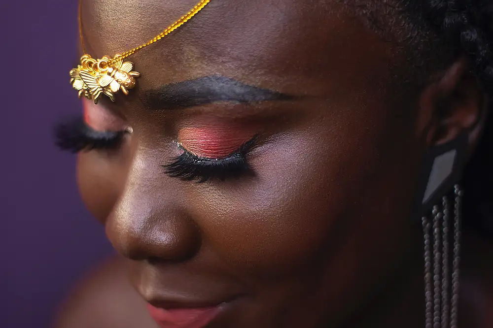 makeup on black woman