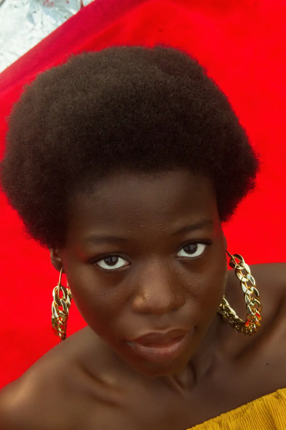 young model on afro