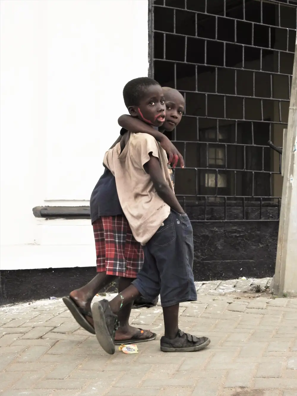 two black boys smiling