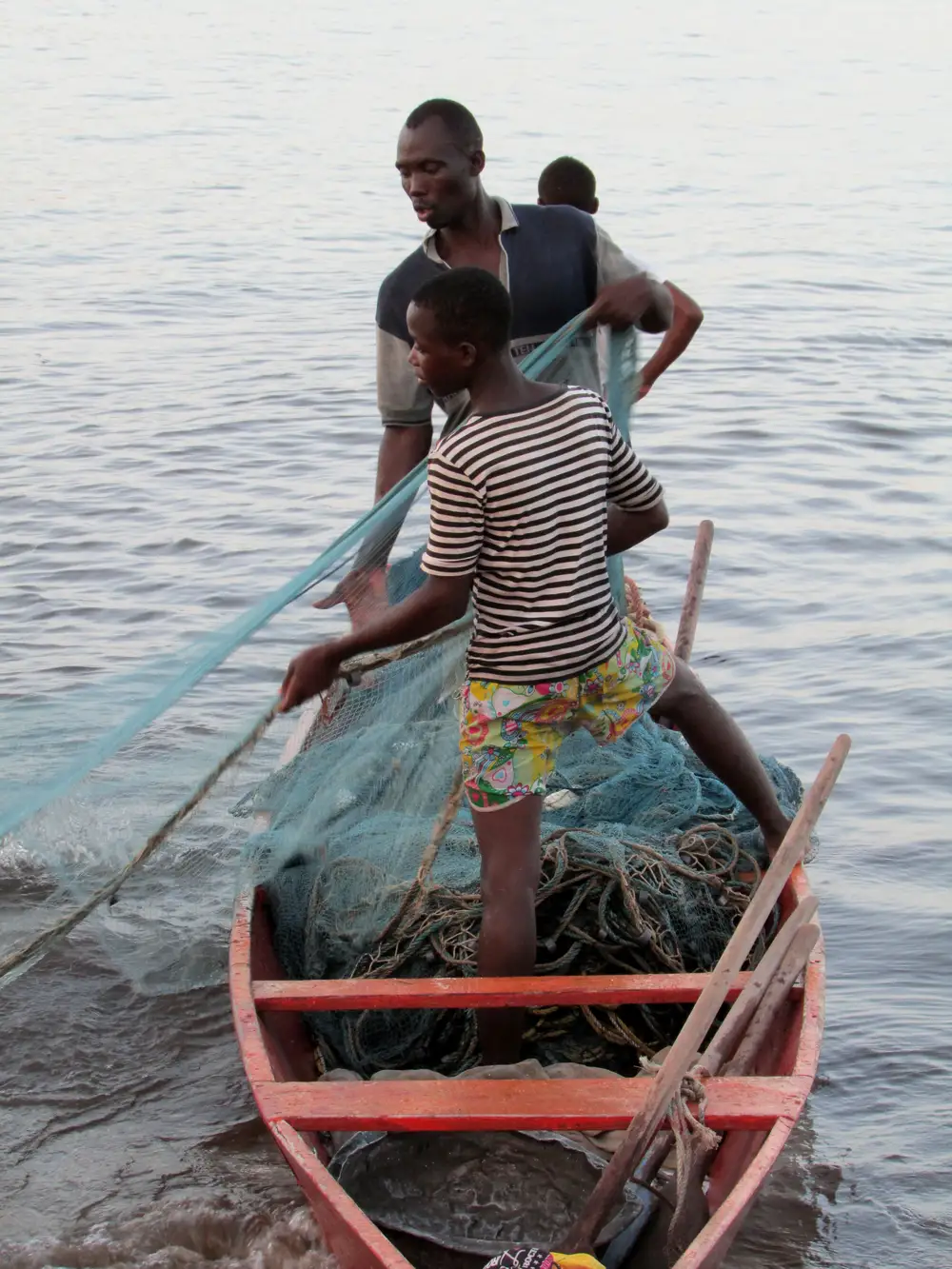 black men fishing