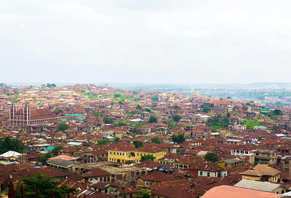 Views of Abeokuta brown roofs