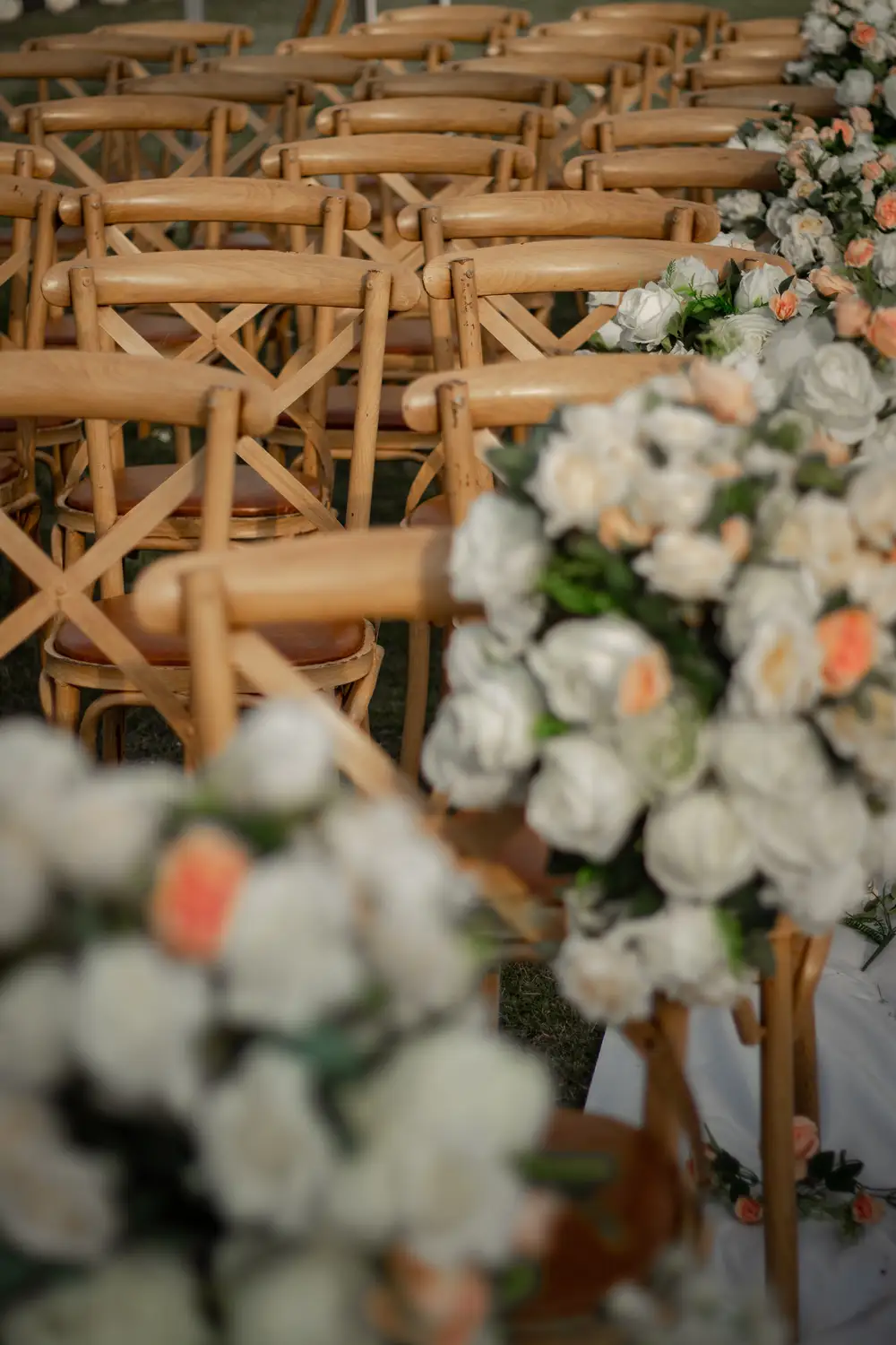 Flowers and chairs arrangement