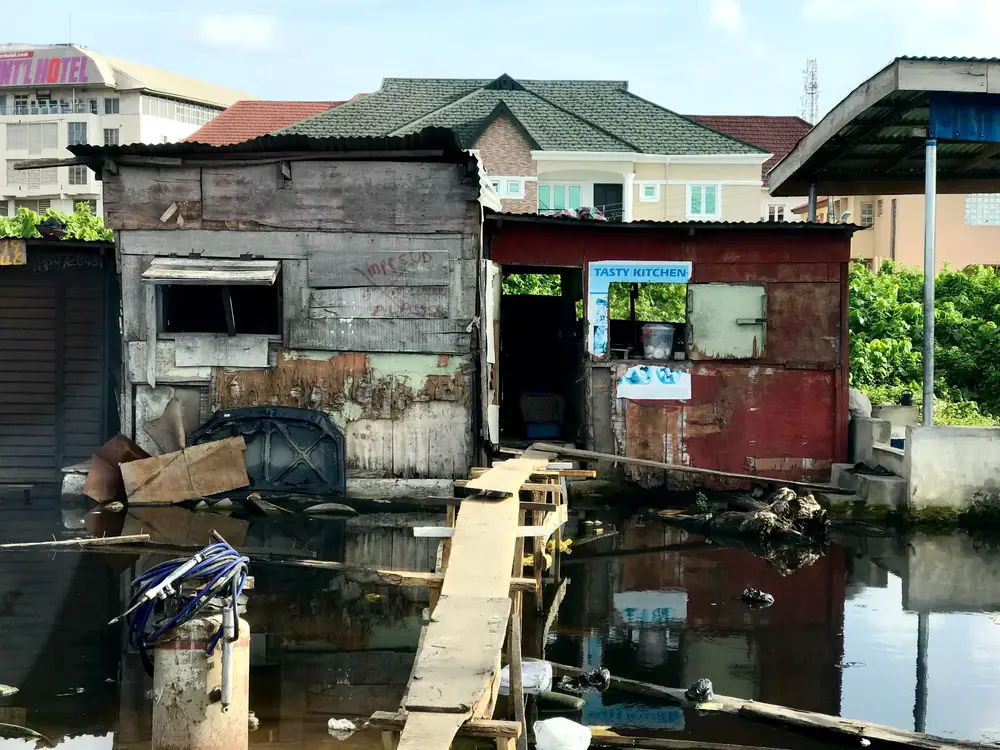 A restaurant in the slums of Lagos