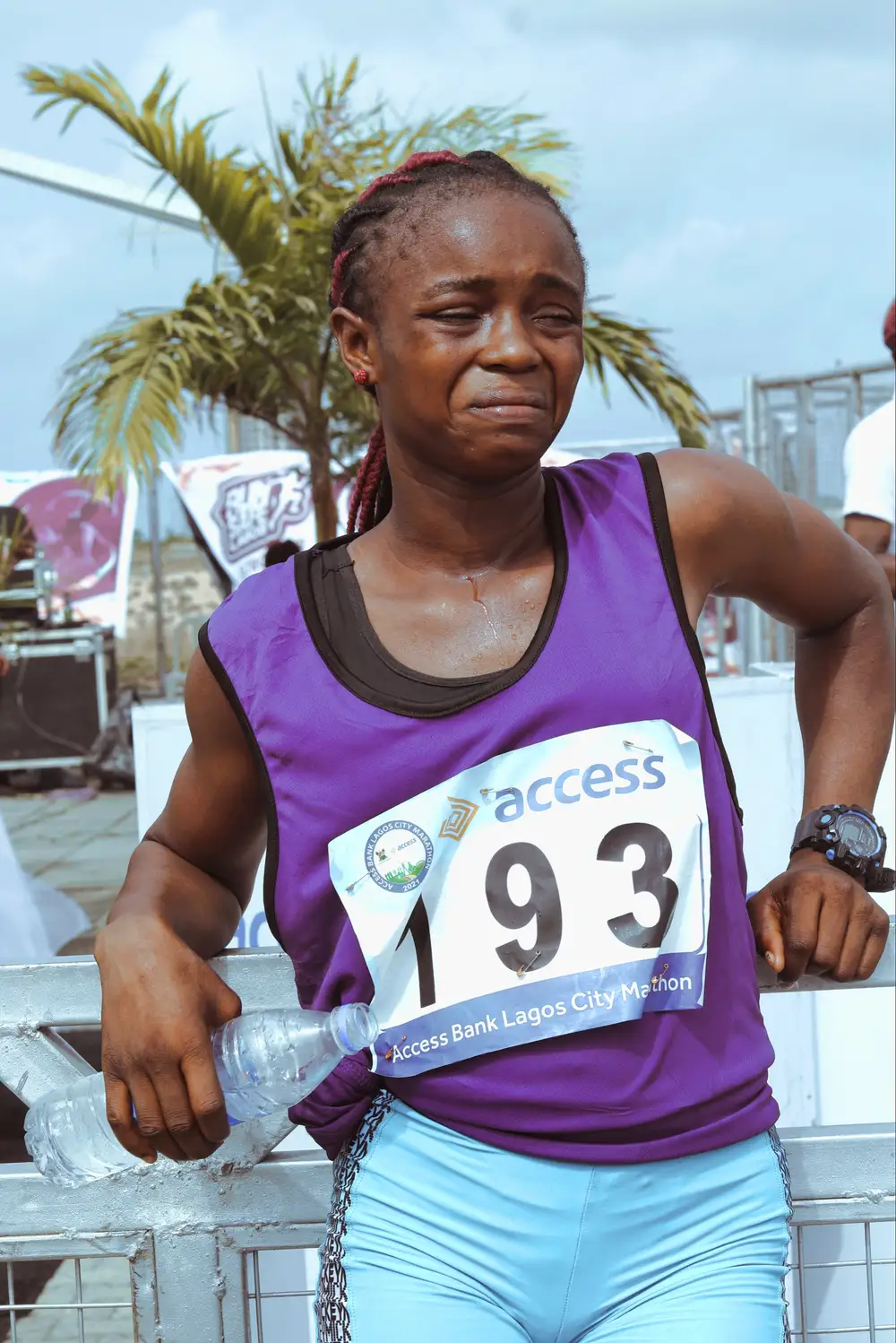 Picture of Nigerian Female athlete at Lagos city Marathon