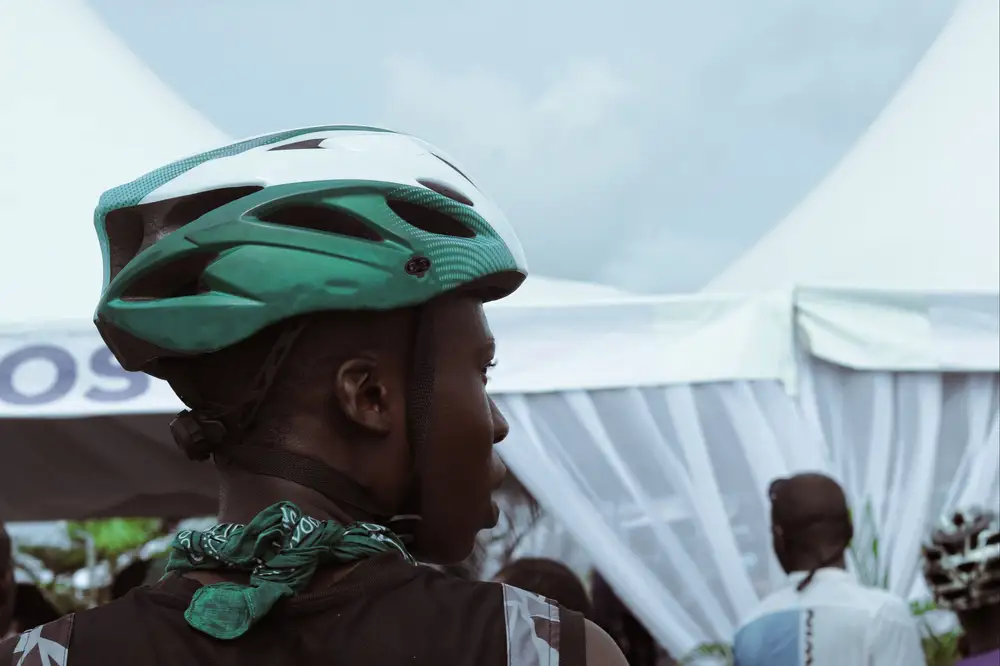 Black African Cycler at Lagos City Marathon 2021