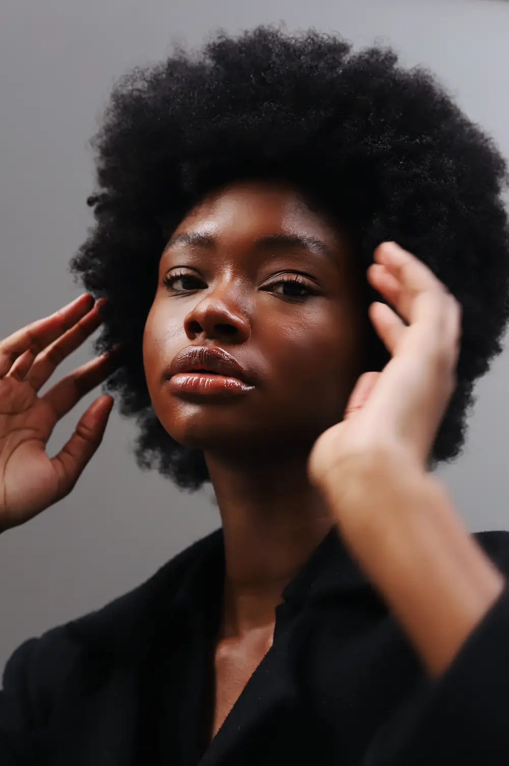 Female model with Afro