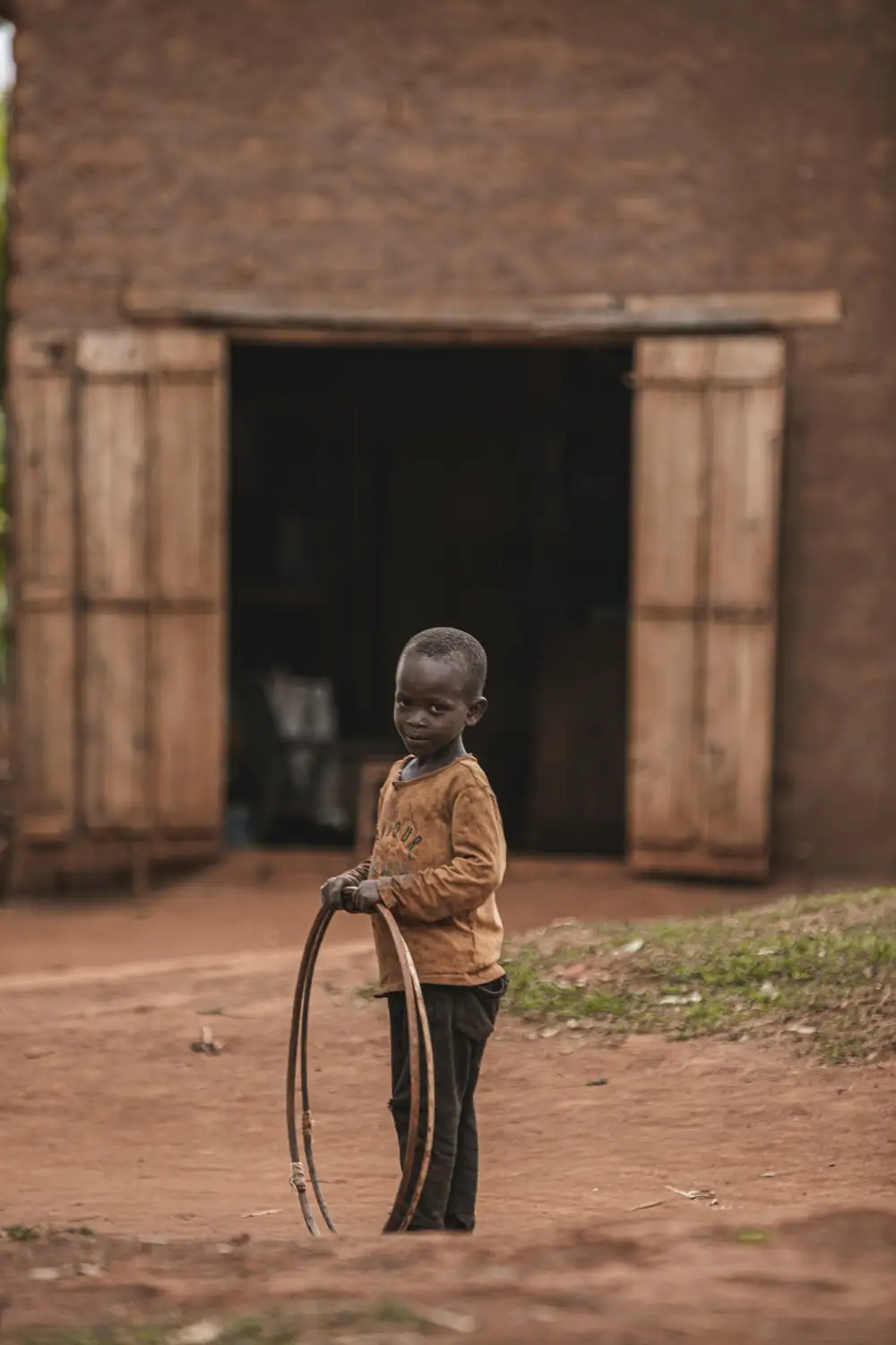 a young boy playing