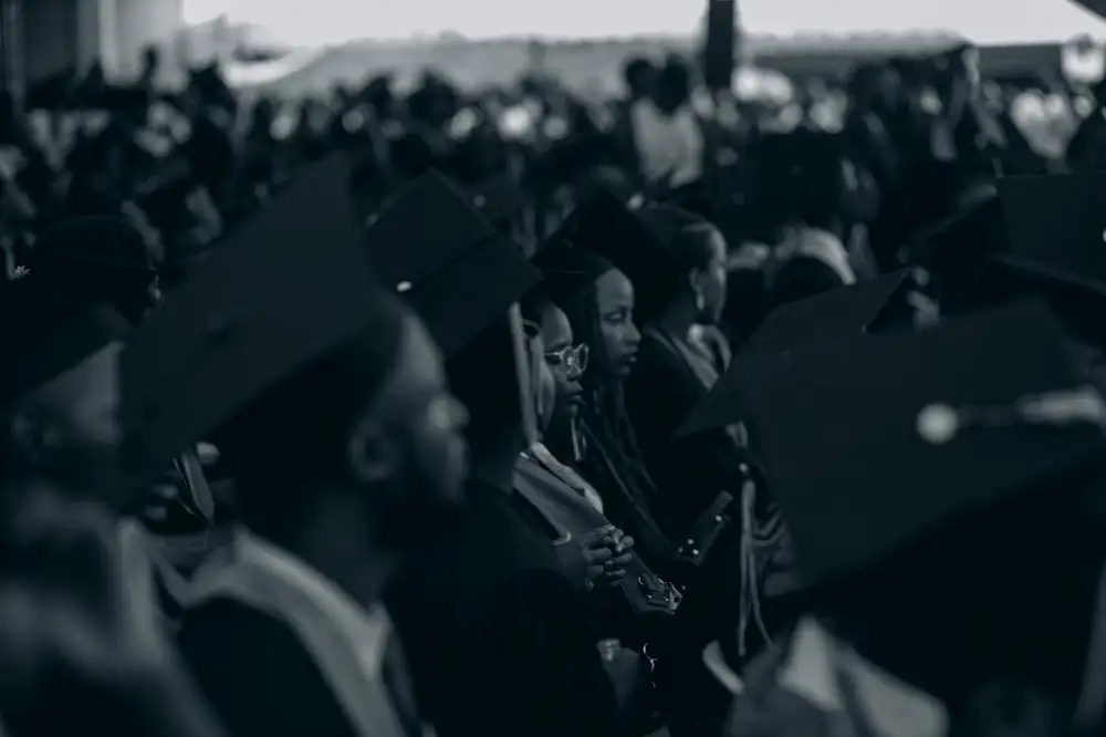 graduands sitting