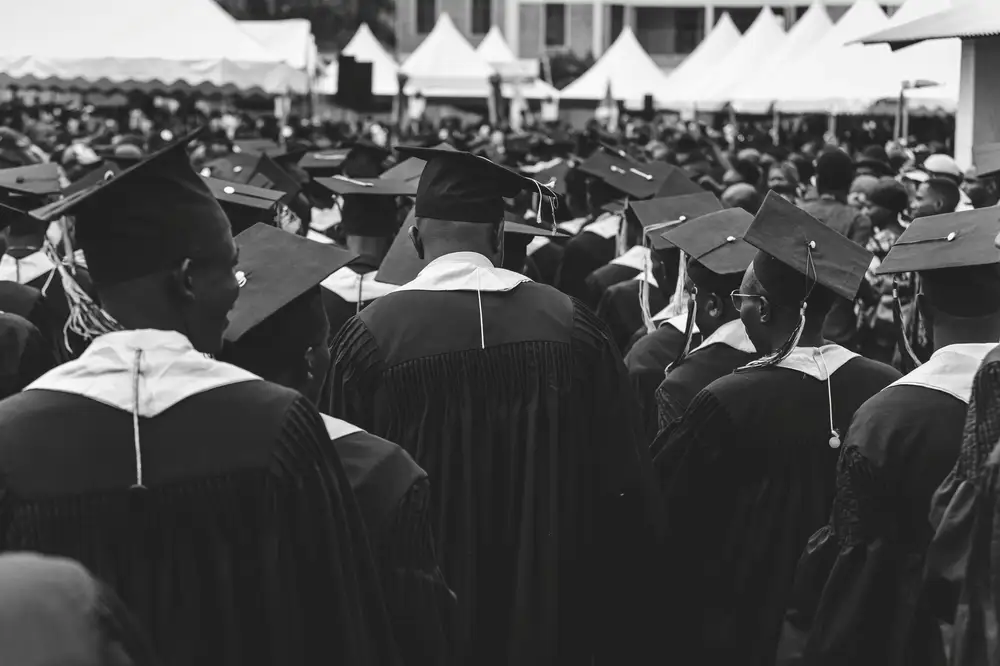 graduands standing