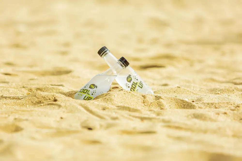 drinks on a beach sand