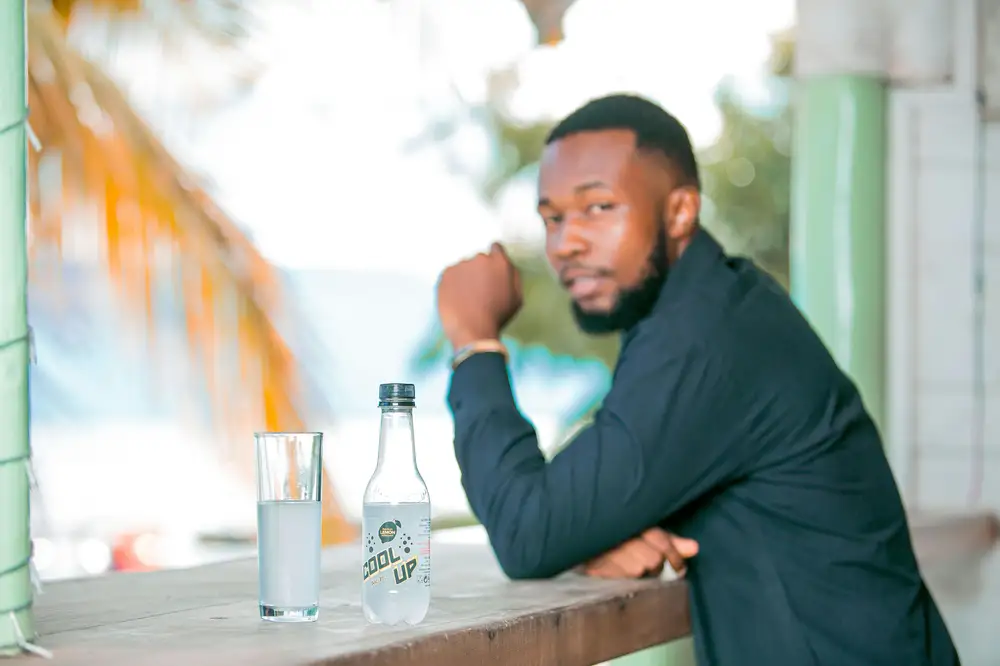 a man having a drink