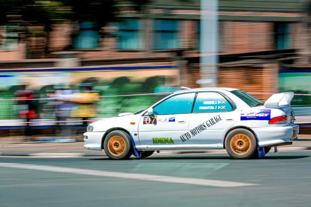 sport car on a race