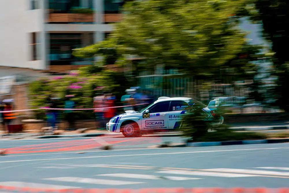 sport car on a race