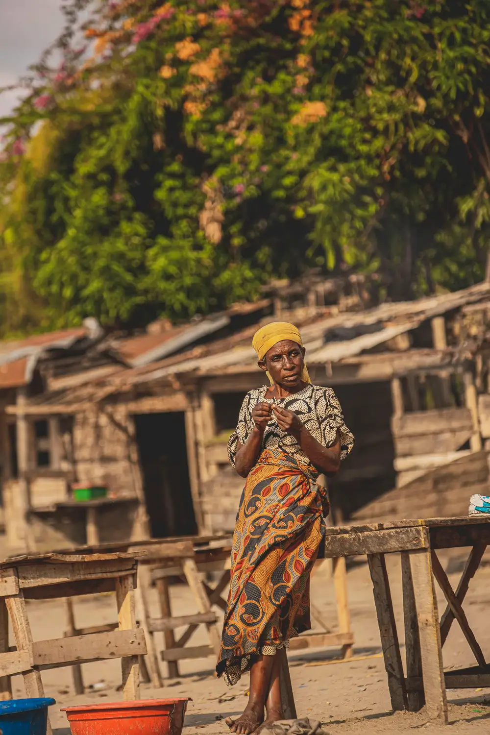 an elderly woman