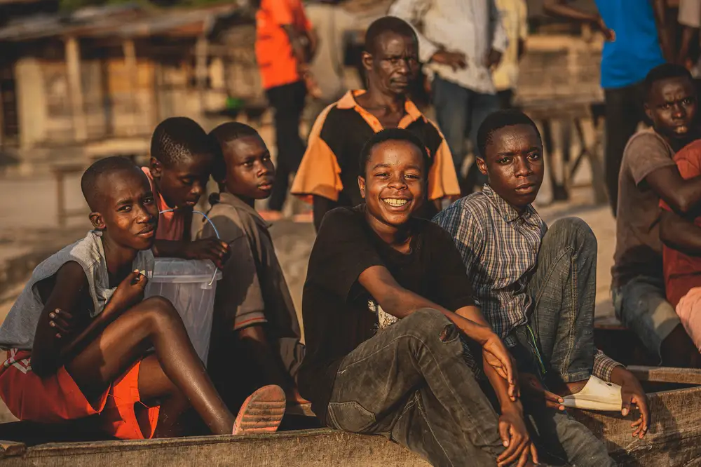 children smiling for camera