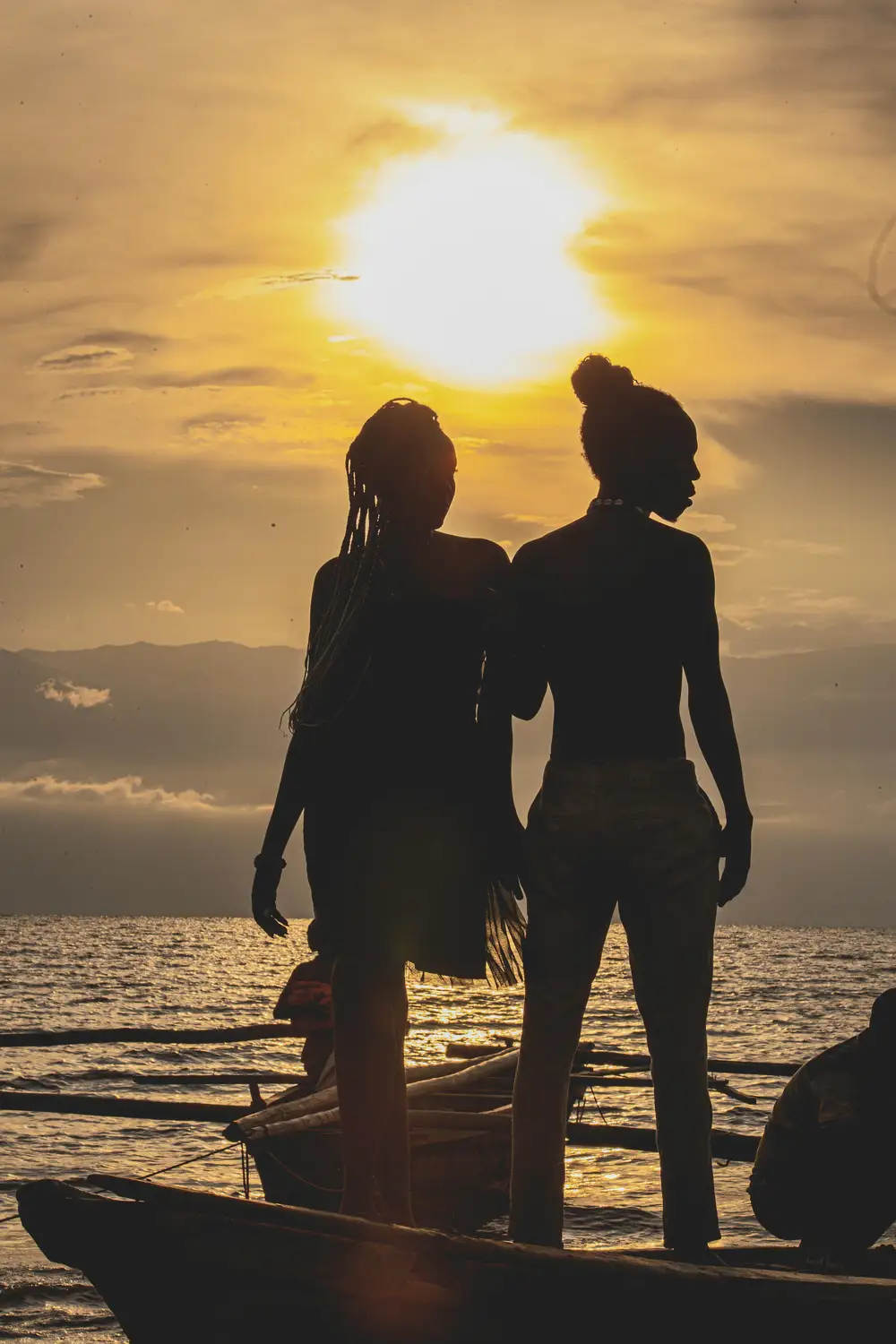 man and woman by the water